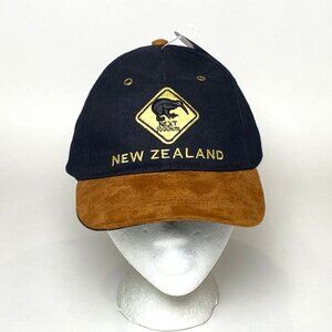 Pro Kiwi New Zealand Baseball Hat Cap Strap Back Suede Bill Embroidered Aotearoa